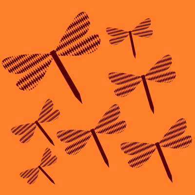 Dragonflies vectorized clipart