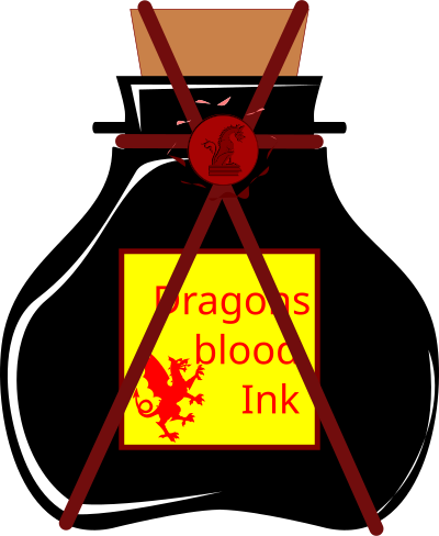 Dragons blood ink clipart