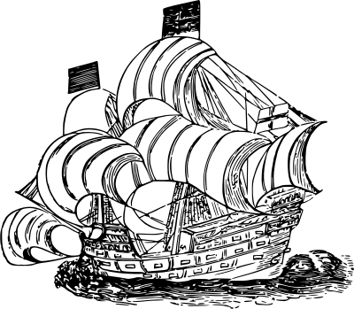 Drake's ship clipart
