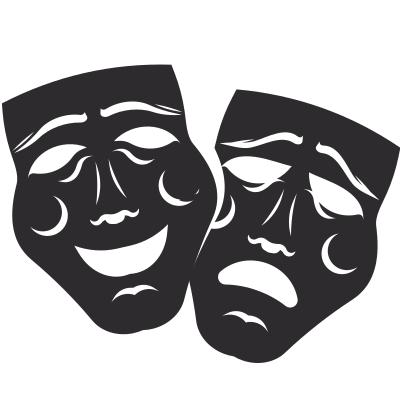 Drama and comedy masks clipart