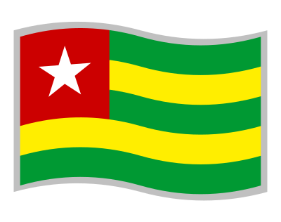 Drapeau du Togo clipart