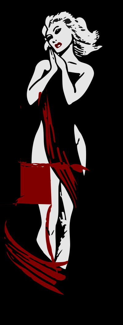 Draped lady clipart
