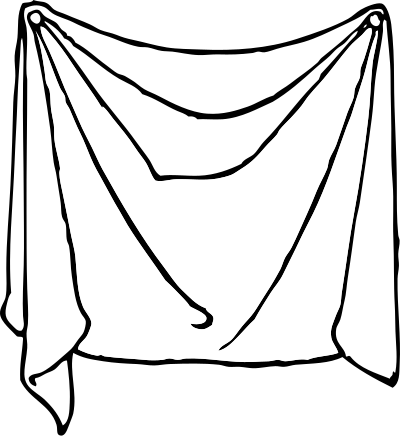 Draped sheet clipart