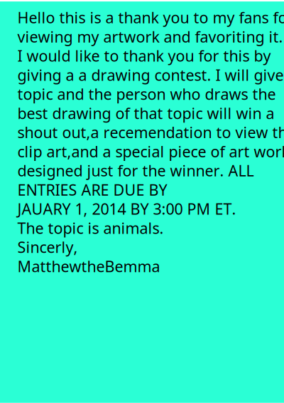 Drawing Contest THIS ONE YOU CAN READ LEASE READ DESCRIPITON HOLDS VALUABLE INFO clipart