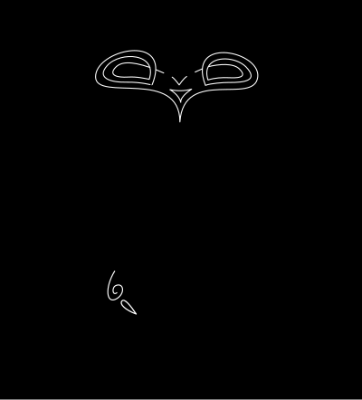 DRAWING FACE - B&W clipart