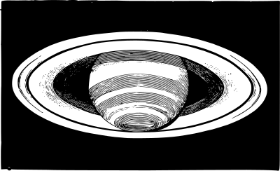 Drawing of Saturn clipart