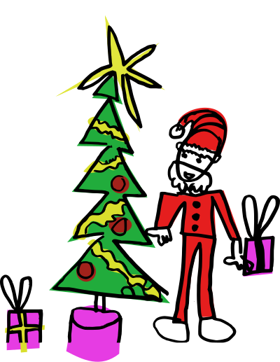 Drawn christmas tree clipart