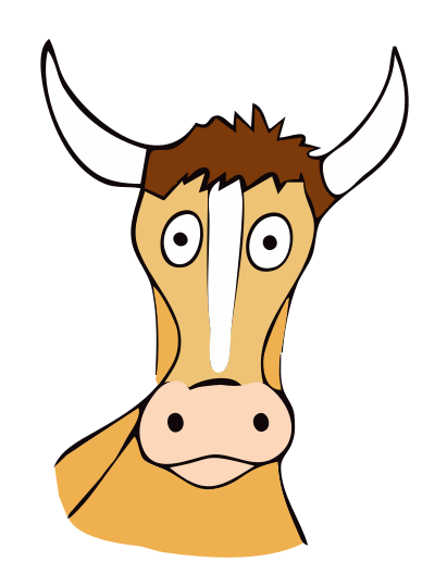 Drawn cow clipart