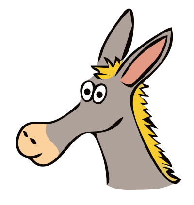 Drawn donkey clipart