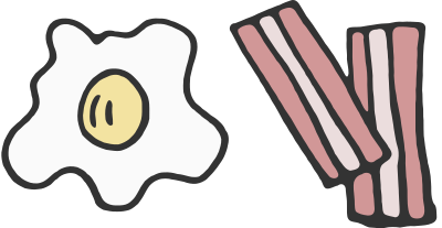 Drawn Eggs and Bacon clipart