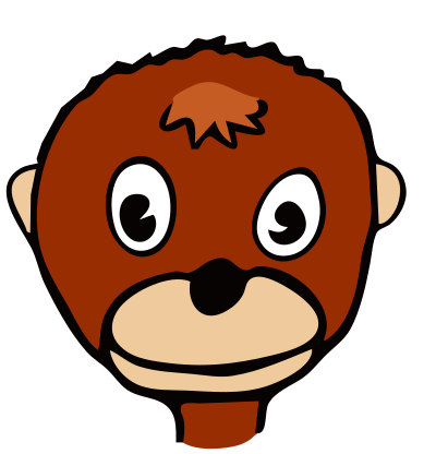 Drawn monkey clipart