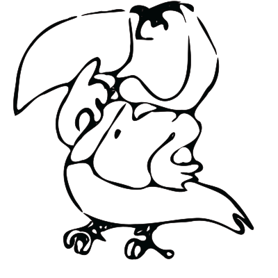 Drawn toucan clipart