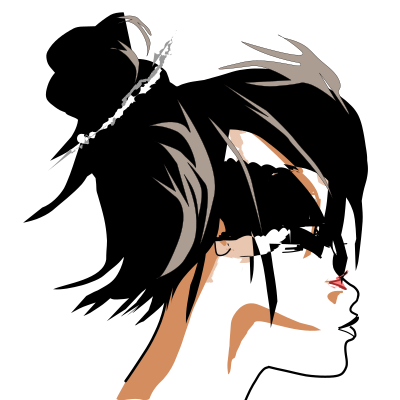 Drawn Woman's Face - 002b - Color clipart
