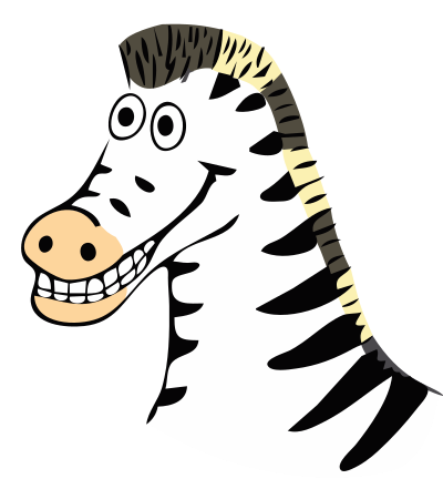 Drawn zebra clipart