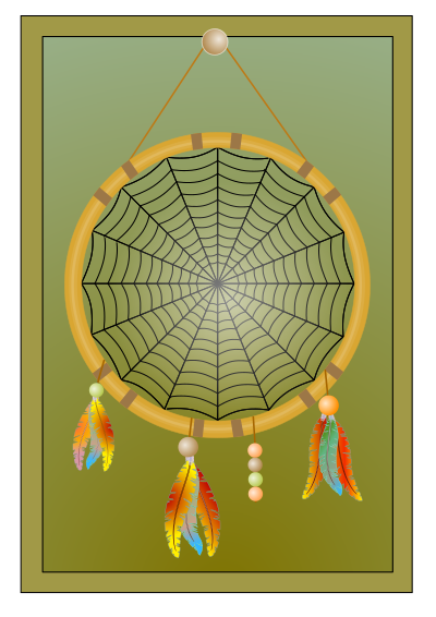 Dreamcatcher - webed clipart