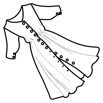 Dress lineart clipart