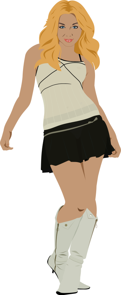 Dressed girl #1 by Rones clipart