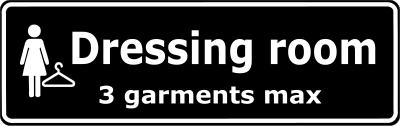 Dressing Room Sign clipart