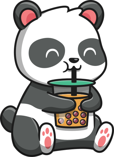 Drinking Panda clipart