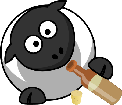 Drinking sheep clipart