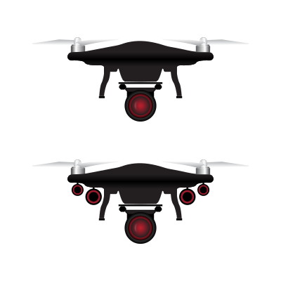 Drone / UAV with cameras clipart