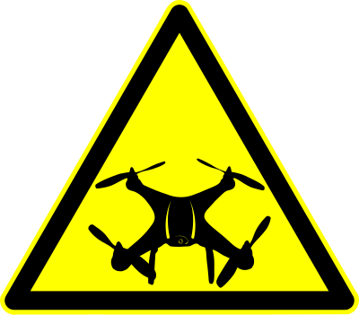 Drone Warning - Peligro Dron clipart