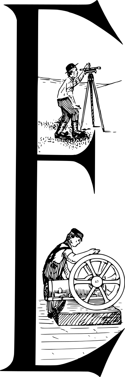 Drop Cap E clipart