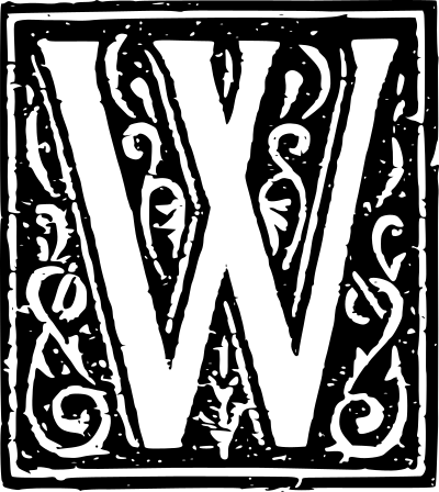 Drop Cap W clipart