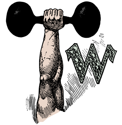 Drop Cap W - Weights - Colour clipart