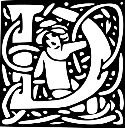 Dropcap D clipart