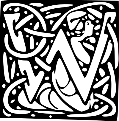 Dropcap W clipart