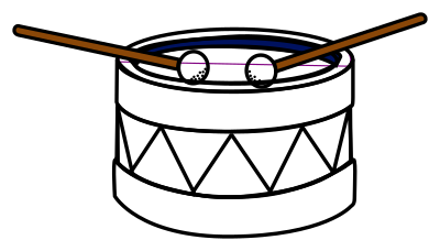 Drum - coloured clipart