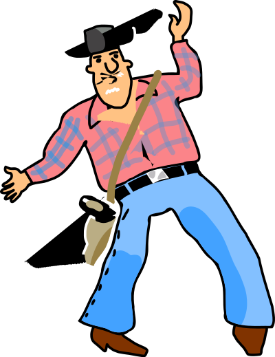 Drunk cowboy clipart