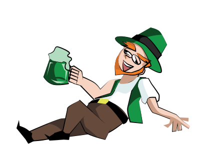 Drunk Leprechaun clipart