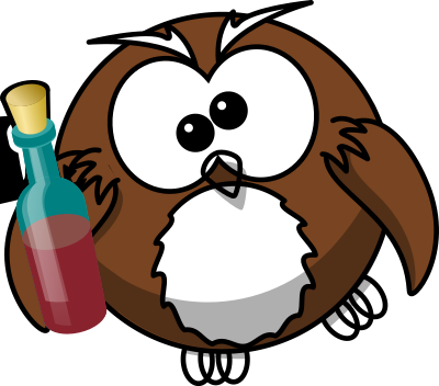 Drunk owl clipart