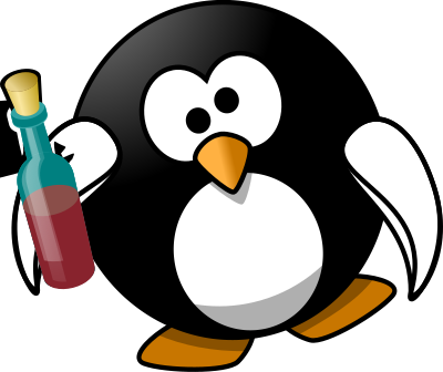 Drunk penguin clipart