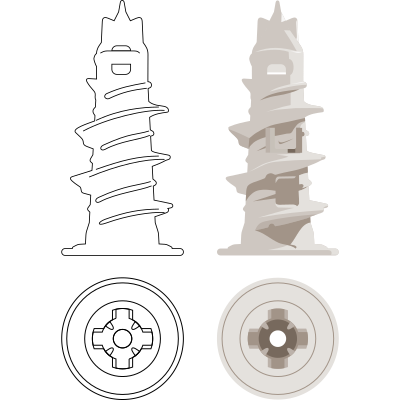 Drywall anchor by Rones clipart