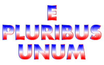 E Pluribus Unum Red White Blue Typography No Background clipart