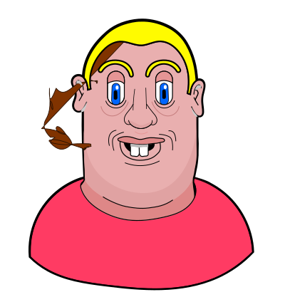 Egg face and rabbit's teeth clipart