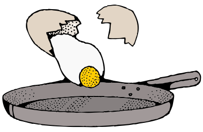 Egg Going in a Pan - Colour Remix clipart