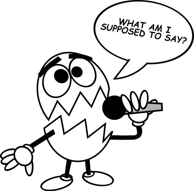 Egg Guy Talking clipart