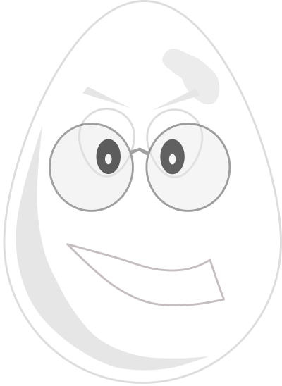 Egg wear glasses clipart