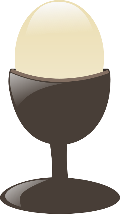 Egg with egg-holder clipart