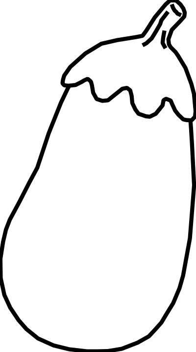 Eggplant Line Art clipart