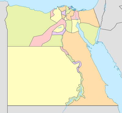 Egypt, administrative divisions map clipart