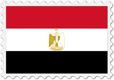 Egypt flag stamp clipart