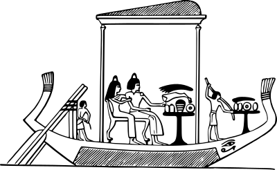 Egyptian boat clipart