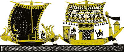 Egyptian boats clipart
