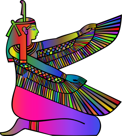 Egyptian goddess Maat Polyprismatic clipart