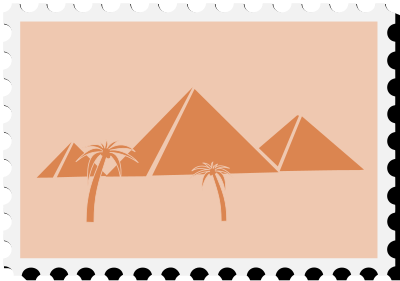 Egyptian stamp clipart